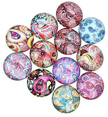 HOODANCOS 20pcs DIY Jewelry Accessory Creative Ethnic Style Irregular Water Drips Meteor Glass Patches Stylish DIY Printed Glass Patch Decor for Crafts Making Jewelry Gems Sticker