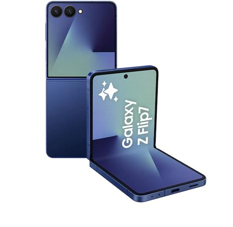 Samsung Galaxy Z Flip7 512GB - Móvil con IA, Diseño Plegable, Pantalla Amplia, Cámara Selfie 50MP, Procesador 3nm, Memoria 12GB, Azul Intenso, Garantía 3 Años + 1 año Extra (Versión Española)