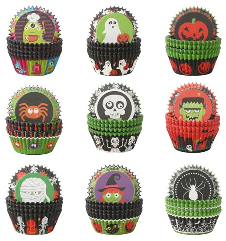 Halloween Pirottini Per Muffin Carta,450 Pezzi Horror & Festa,Fantasma,Decorazioni Spaventose,Pirottini Decorativi Per Dolci,Biscotti,Snack,Torte,Ideali Per Halloween,Casa,Scuola,Feste,Cene A Tema