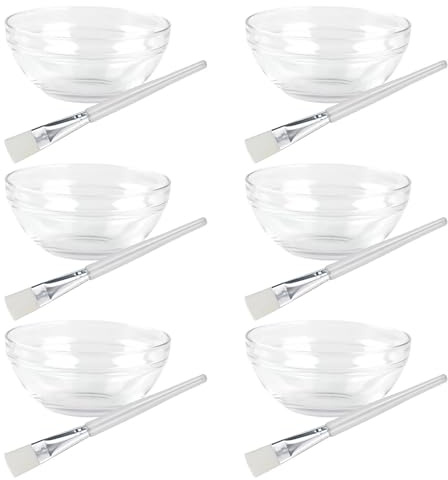 ADOCARN 12 pièces Set de Outils DIY pour Masque Facial avec Bol Transparent et Pinceau Kit Mélange Visage Portable Réutilisable pour Soins Beauté Salon Compact et Léger