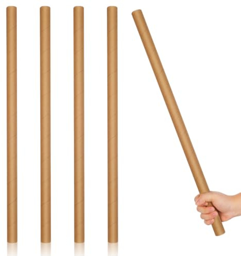 STOBOK 5pcs Cardboard Tubes for Crafts 26.6 Round Cardboard Tubes White Paper Rolls for DIY Crafts Arts Projects School Office Use