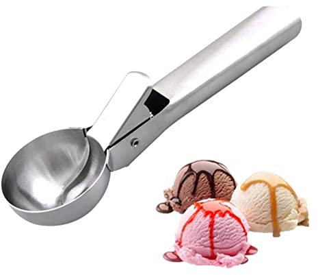Eisportionierer aus Rostfreiem Edelstahl – 18cm Eislöffel Portionierer aus Ergonomischem Griff für den Heim- und Professionellen Gebrauch Ideal für Eiskugeln