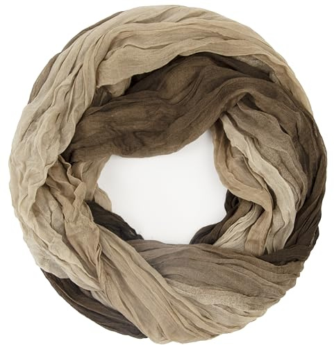 Gloop - Sciarpa da donna, leggera, a tubo, con gradiente di colore, in molti colori, Taglia unica