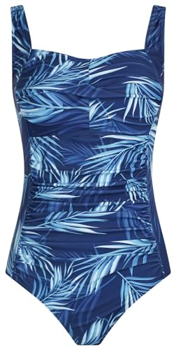 Aidotop Womens One Piece Swimsuit Tummy Control Swimwear with Retro Ruched Monokini Bathing Suits（12Navy Blue,XL）