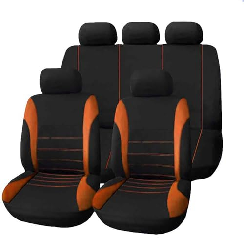 KizmiQ 9 Pcs Car Seat Cover Sets for Dacia Duster 2018-2023 Polyester Washable fabric Non-Slip Durable Full Surround 5-seater Seats Protector,G