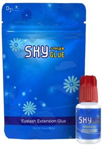 P-Beauty - Colla Sky Glue Type D 5 ml, tenuta ultra forte per ciglia, 3 secondi asciugatura, 5 settimane durata, colla permanente