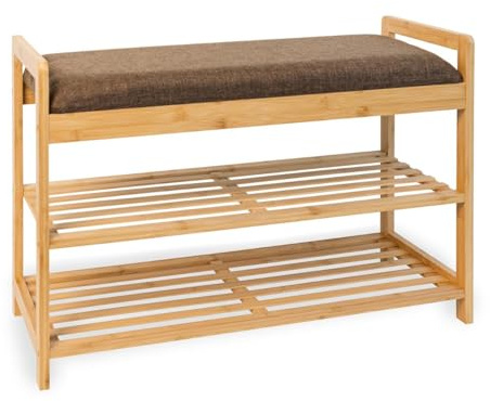 VINTHERA Moa Banco Zapatero con Almancenaje 70x30x50cm Bamboo