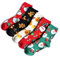 FOSDICK 5 Paia Calze di Natale Unisex, Calzini Natale, Calze Natale, Calze Natalizie Donna, Calzini Natalizi Uomo, Calzini Di Natale, Calzettoni Natalizi, Christmas Socks, Natale Calzin