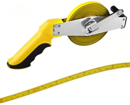 suaywo Millimetre Steel Tape Measure 50 m Stainless Steel Accurate Measuring Stretch Tapes High Precision Steel Roll Tape Measure for Home, Garden & Construction