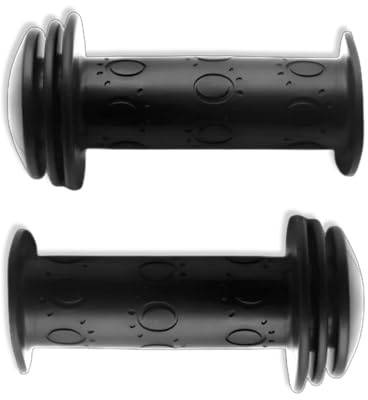 GGUFAY 2 Pièces Poignées de Vélo pour Enfants, 22 mm Poignées de Guidon de Vélo, Poignée de Bicyclette en Caoutchouc Antidérapante,avec Protection de Sécurité et Antichoc, pour Velo et Scooter