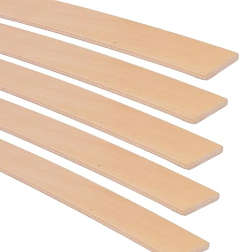 DSTOCK60 - 5 Lattenroste aus Buchenholz – Universal-Ersatzlatten – geeignet für Schlafcouch, BZ, Betten und Lattenroste – strapazierfähiges und flexibles Massivholz (680 x 53 x 8 mm)
