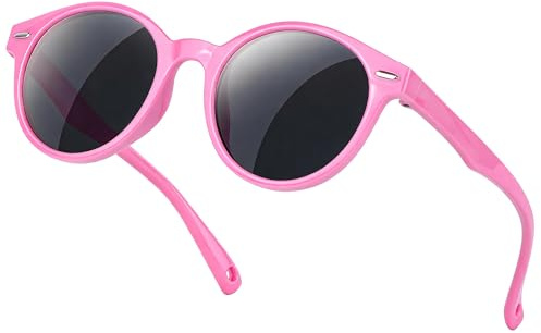 Ymmott polarisées Lunette de soleil enfant 3-9 ans - Protection UV400 Lunettes de soleil pour Garçon et Fille Légère (Rose Magnifique)