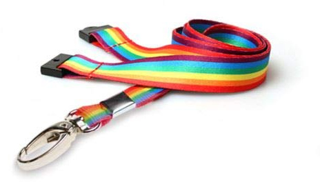 ALG ID Cards® Rainbow Lanyards LGBTQ Pride Lanyard Neck Strap with Metal Lobster Clip Attachment and Safety Breakaway - Made from Comfortable rPET Material