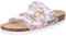 Rohde Damen, Frauen, Klassische Sandalen, Sandalen,Pantoletten,Sommerschuhe,Hausschuhe,Kork-fußbett,Weiss/BUNT,40 EU / 6.5 UK