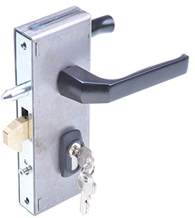 Juego de cerradura de gancho con caja de cerradura, cerradura para puerta corredera 30/72 mm