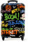 NoBoringSuitcases.com Handgepäck Koffer, Reisekoffer, Reisetasche mit Rollen, Trolley Handgepäck, Koffer Handgepäck, Trolley 55x40x20, Suitcase, Handgepäck 55x40x20 cm (Graffiti - Mehrfarbig)