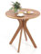 RELAX4LIFE Tavolo Rotondo da Esterno 70CM, Tavolo da Appoggio in Legno di Acacia Massiccio con Piano a Listelli, Base Stabile a Forma di X, per Soggiorno, Cortile, Giardino, Capacità di Peso 75KG