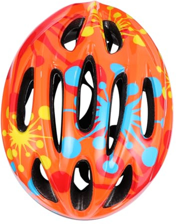 OFFSCH Casco de Bicicleta para Niño Naranja Diseño de Ventilación, Material PVC y Esponja, Protector de Cabeza Transpirable Adecuado para Ciclismo y Patinaje
