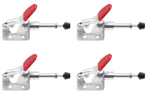 IWOWHERO 4 pezzi Morsetto Levetta Orizzontale in Ferro con Azione Push Pull Sgancio Rapido per Fissaggio Veloce Utensile Manuale per Uso Professionale e Domestico