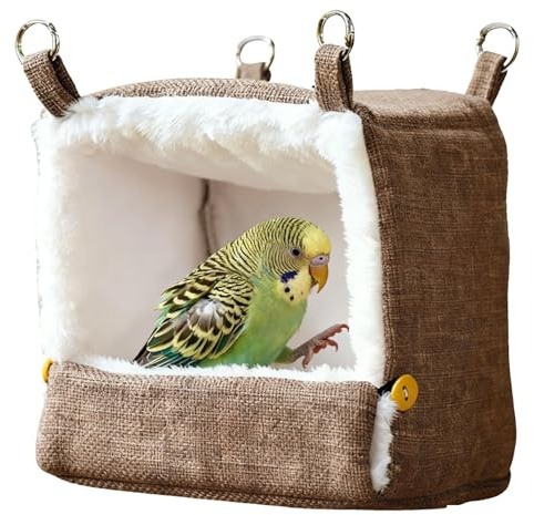 Papegojsäng, uppvärmd 5 temperaturhängmatta, mjuk papegoja säng värmematta – för Conure Lovebirds hamster kakadua fink balkong trädgård inomhus utomhus