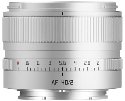 TTARTISAN AF 40mm F2 - Lente De Formato Completo para Nikon Z, Enfoque Automático, Lente De Cámara Compacta Y Ligera, Compatible con Nikon Z-Mount Cámaras (Plata)