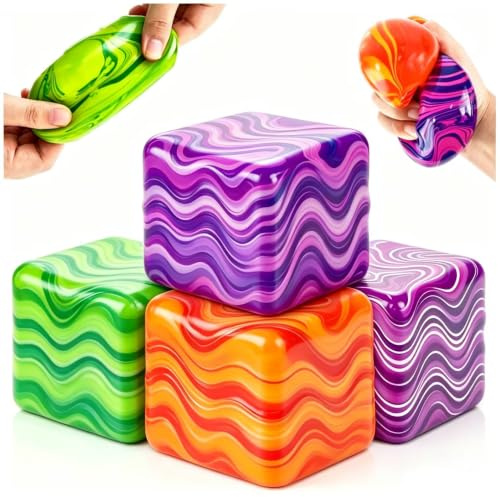 KutaKuta 4 Pcs Jouets Cube Boules, Cube De Glace Solide