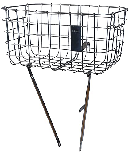 Basil Unisex – Erwachsene Robin Fahrradkorb, Silber, 10 Kg