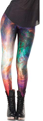 Nuofengkudu Women's Print Leggings Seamless Coloured soft Opaque High Waisted Fitness Stretch Fashion Yoga Pants Running Tights(Sky A,One Size)