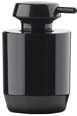 Zone Denmark Suii Seifenspender, Spender für Flüssigseife, Nachfüllbarer Pumpspender, Durchm. 7,8 cm, Höhe 12,4 cm, 200 ml, Schwarz