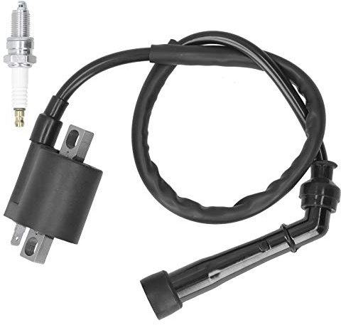 Aramox Kit de bobina de encendido + bujía, cables de bobina de encendido de bujía, accesorio de repuesto para vehículo, apto para Grizzly 660 / 660R