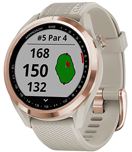 Approach® S42 Rose Gold Smartwatch with Strap in Beige Reference Number 010-02572-02