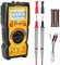 PREXISO Digital Multimeter, TRMS 6000 Counts, Portable Digital Multitester, Voltmeter, Ohmmeter, Tester for AC/DC Current, Voltage, Capacitance, Temperature, Resistance and Diodes, with Backlight