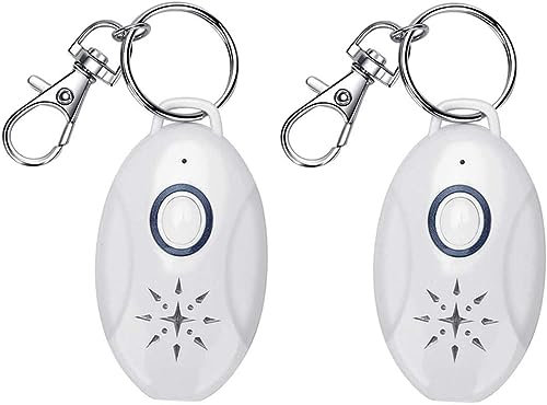 Lot de 2 Répulsif Anti-nuisible Ultrasons Portable, Rechargeable USB, portée 3 m, sans Produits Chimiques, Protection Puces Tiques Moustiques, Animaux domestiques Chiens Chats, Anti-Moustique