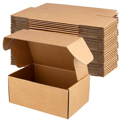 TAICHEUT 30 Pack Shipping Boxes, 23x15x10cm Cardboard Corrugated Mailing Box, Small Postal Parcel Box for Packaging