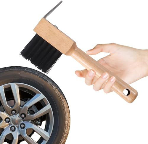 Grattoir à sabots pour chevaux – Brosse de nettoyage pour sabots et brosse de toilettage avec manche en bois | Kit de brosse de toilettage pour chevaux, chèvres, porcs, bovins, outil de toilettage