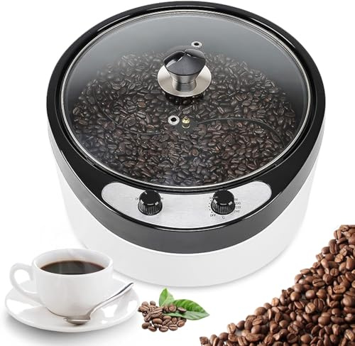 Kafferostare, 1200W Kafferostmaskin Med Timer, 0-240 ℃ Temperaturjusterbar Elektrisk Kaffebönorrostmaskin