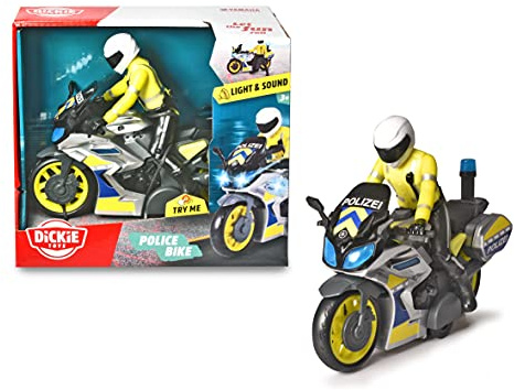 Dickie 203712018026, SOS Moto della polizia, 17 cm, versione polacca, da 3 anni