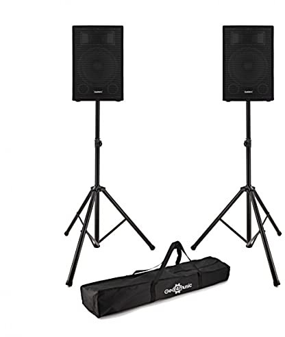 SUBZERO 12 Inch PA Speaker System with Stands C12