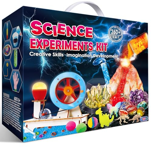 UNGLINGA 260+ Experimente Wissenschaft Kits für Kinder, Vulkan, Chemie-Set Chemiebaukasten, STEM Aktivitäten Spielzeug Geschenke für Jungen Mädchen