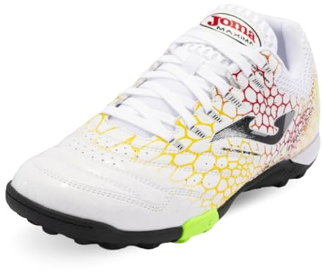 Joma Zapatillas de fútbol sala Maxima 24 Turf CÓDIGO MAXW2442TF, Blanco Amarillo Negro, 40 EU