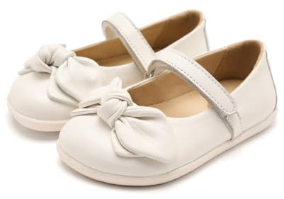 Gioseppo - Bailarina bebé | Máximo Confort, Piso flexíble |Bailarina de Vestir para bebé niña Adorno Lazo LEMPSTER | Primeros Pasos | Baby Talla 27 Blanco