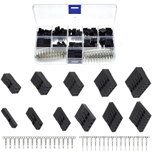620 Pcs Dupont Connectors, 2.54mm Jst Sm 1 2 3 4 5 6 Pin Crimp Housing Connector With Dupont Wire, Crimp Connectors, Cable Connectors Terminal Pin Header Plug Assortment Kit
