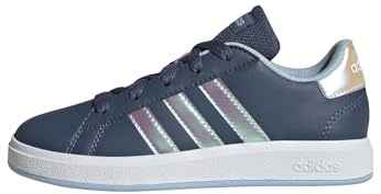 adidas Unisex Kids Grand Court Lifestyle Lace Tennis Shoes, Preloved Ink/Cloud White/Clear Sky, 11.5 UK Child