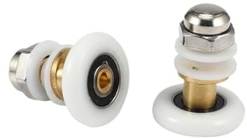 8 st 25 mm diameter för duschglas skjutdörr, hängande hjul, rullar för skjutmöbler för badrum