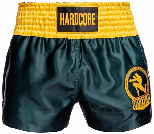 Hardcore Training Black Red Muay Thai Shorts Herren Kickboxen MMA Thaiboxen