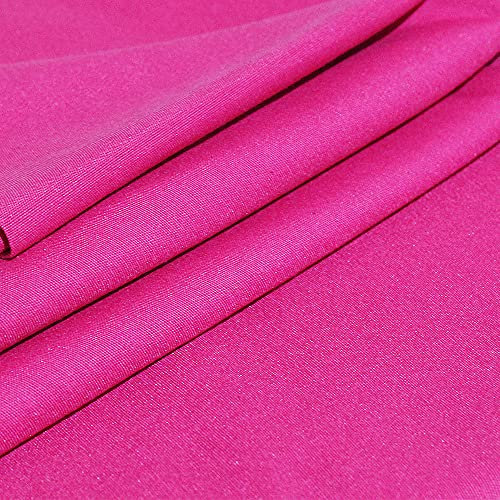 Tessuto Cotone al Metro Tinta Unita h. 280 cm Tappezzeria Tende (306. Fucsia)