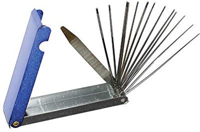 SERIE SET 13 ALESATORI per PULIZIA FORI UGELLI da 0,45 a 1,7 mm + LAMA ZIGRINATA