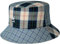 Kangol Plaid Mashup Bucket Fischerhut Stoffhut Baumwollhut Anglerhut Karohut (L (58-59 cm) - hellblau)