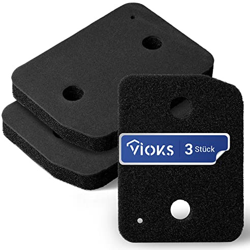 Skumfilterset 3 x filterersättning för 9164761 för torktumlare värmepumpstorkare filtermatta 207 x 155 mm passar för ACTIVE TDB230WP TDB230 WP ACTIVEFAMILY TDD230 WP ACTIVEPLUS TCE530WP