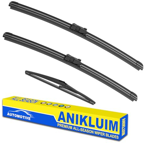 ANIKLUIM® 22+22 Wiper Blades with 12 Rear Wiper Blade Set Replacement for 2007-2014 Chevrolet Tahoe Windshield Wipers Original Factory Quality (Pack of 3)